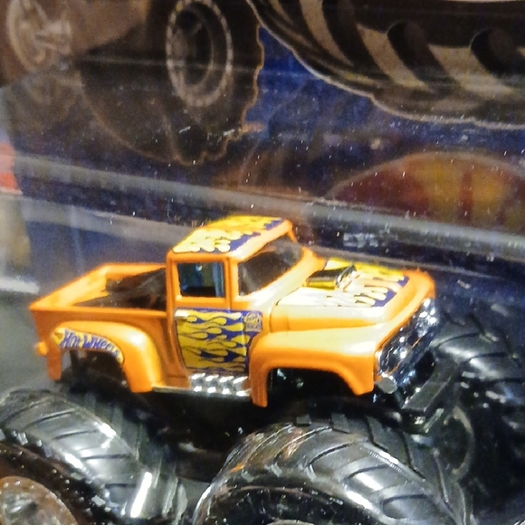 1956 Ford Vs Raptor F150 Hot Wheels Monster Trucks 2-Pack - Orange and Blue - Picture 3 of 12